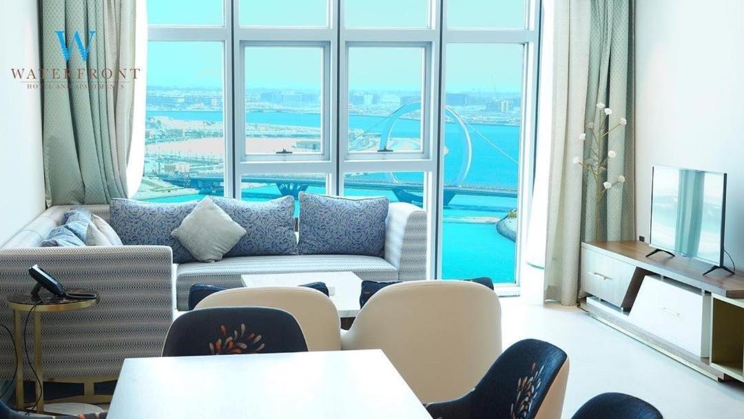 Waterfront Hotel Apartment Lusail Buitenkant foto A living room in a condominium